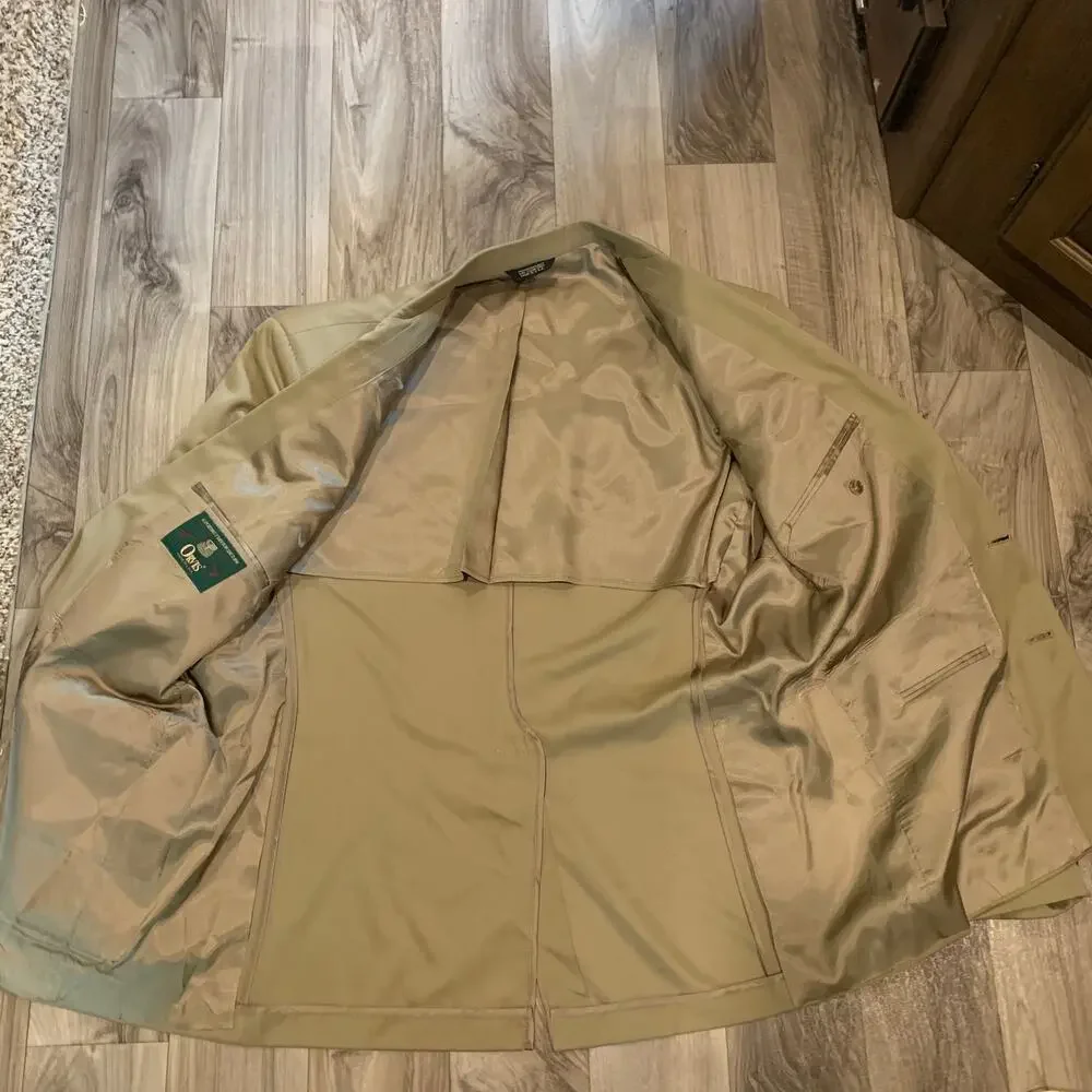 Orvis‎ Men’s 46L Tan 2 Button Blazer Made in the USA